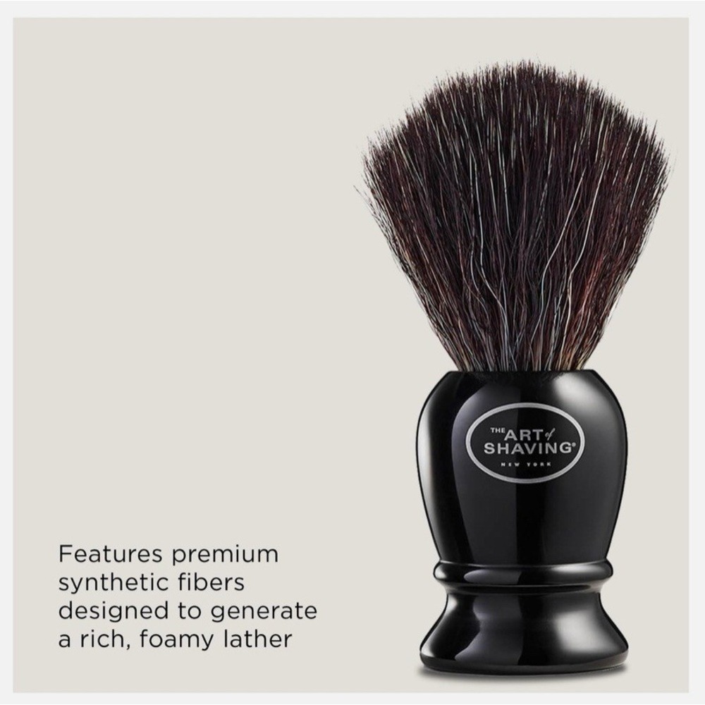 NEW The Art of Shaving Pure Badger Hair‎ Shaving Brush Black handle NWOB